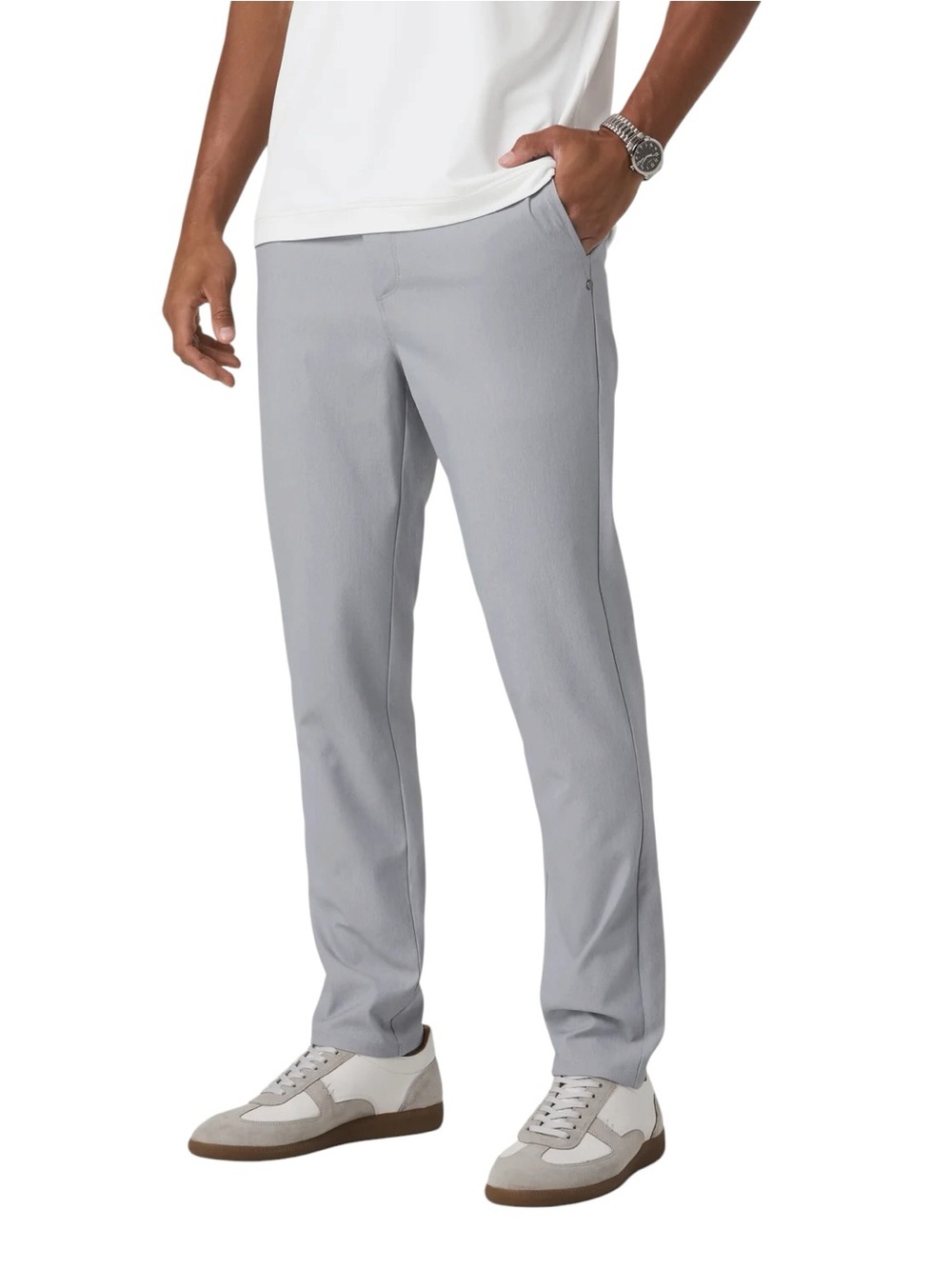 VUORI Cascade Tech Chino Pant Athletic Slim Fit 30" Grey 38